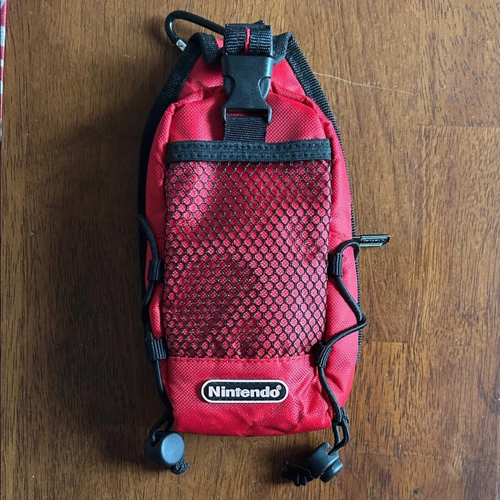 Authentic Nintendo Switch & Carry Case Red Mesh Bottle Carrier